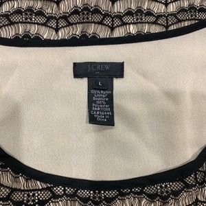 J. Crew Tops - J. Crew black and cream lacy short sleeved top J. Crew Tops - J. Crew black and cream lacy short sleeved top